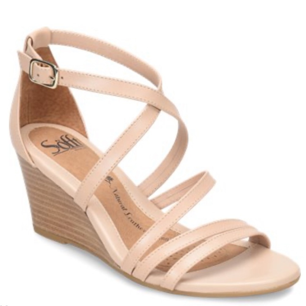 Sofft Women's Strappy Tan Wedge Sandals